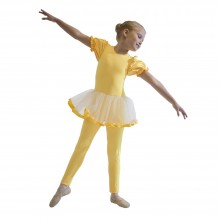 HDW DANCE FREE SHIPPING Puffy Sleeve Unitard with Tulle Skirts