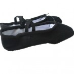 FREE SHIPPING  Ready-to-ship Economic Canvas Split-sole Ballet Slippers - Black