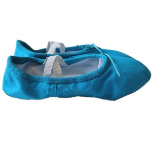 FREE SHIPPING  Ready-to-ship Economic Canvas Split-sole Ballet Slippers - River Blue