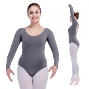 FREE SHIPPING Long Sleeve Leotard with Drawstring Front