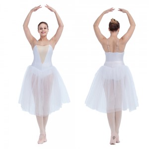 HDW DANCE FREE SHIPPING Nylon/Lycra Camisole Leotard Tutu Dress with Nude Insert Front