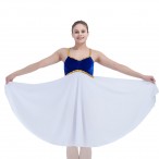 HDW DANCE FREE SHIPPING Sequin Straps Velvet Bodice White Lycra Skirts
