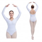 FREE SHIPPING Long Sleeve Leotard with Pinch Front