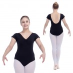 FREE SHIPPING Cap Sleeve Ballet Dancing Leotard with Pinch Front