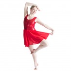 HDW DANCE FREE SHIPPING Nylon/Lycra Sequin Chiffon Tank Leotard Dress