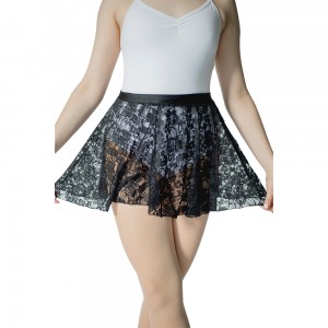 HDW DANCE Shiny Lycra Lace Pull-on Dance Skirts