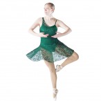 HDW DANCE FREE SHIPPING Nylon/Lycra Camisole Leotard with Lace Overlay Dress