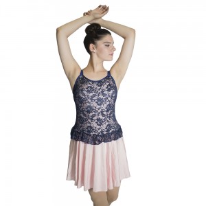 HDW DANCE FREE SHIPPING Nylon/Lycra Lace Camisole Leotard Dress