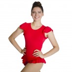 FREE SHIPPING Cap Puffy Sleeve Leotard with Little Skirts